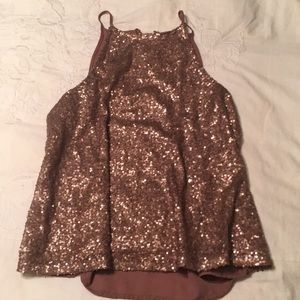 Party tank top gold/ rose gold